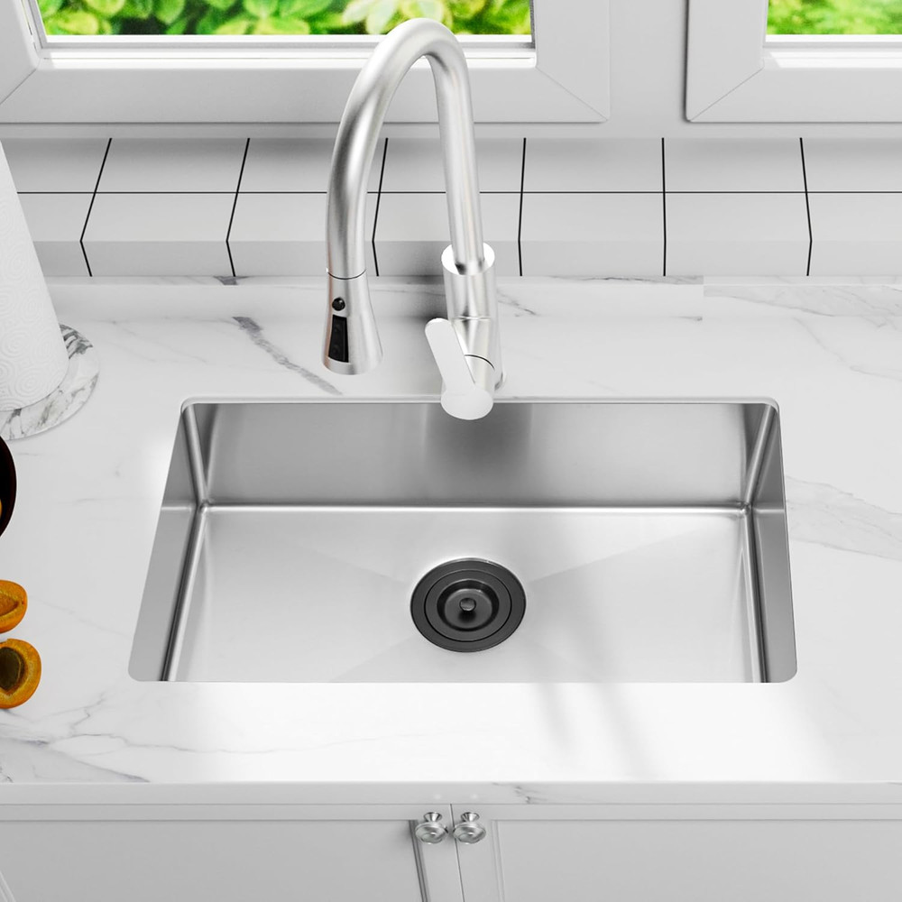 Kitchen Sink Drain Assembly, Kitchen Sink Strainer with Deep Removable Waste Bas