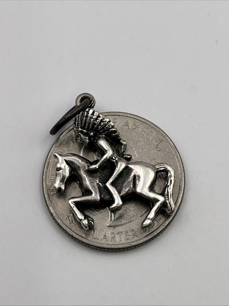 Sterling Silver Riding Apache Charm