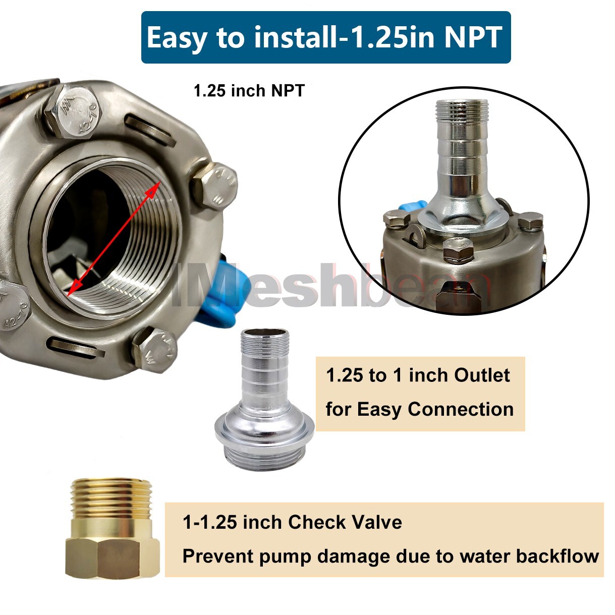 2HP 4in Solar Pump Submersible Pump Bore Deep Well Pump+MPPT Controller DC 110V