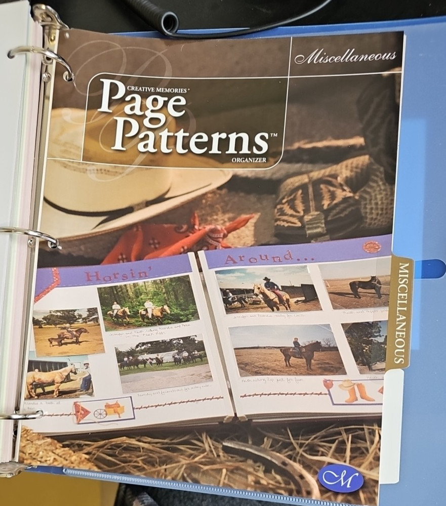 Creative Memories Page Patterns Organizer 2002/04 Scrapbooking 3 Ring Binder