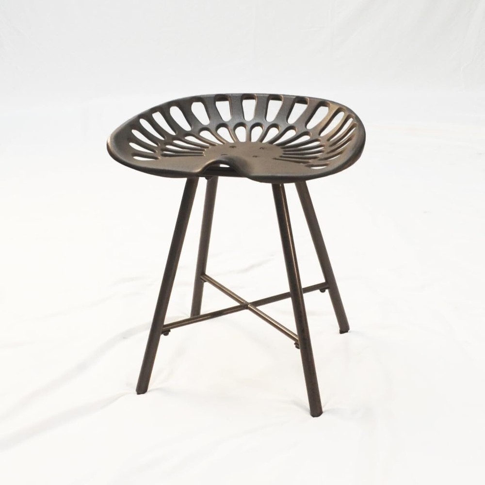 18 Copper Iron Backless Bar Chair