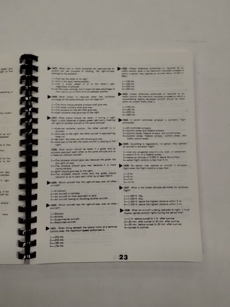 Flight Tech, Inc. Private Pilot Course Manual 1984, -Original