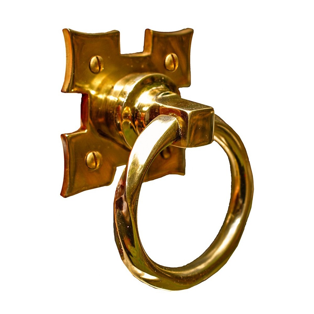 Gate Latch Set Solid Brass Ring Twist 7.25 "L Heavy Duty Renovators Supply