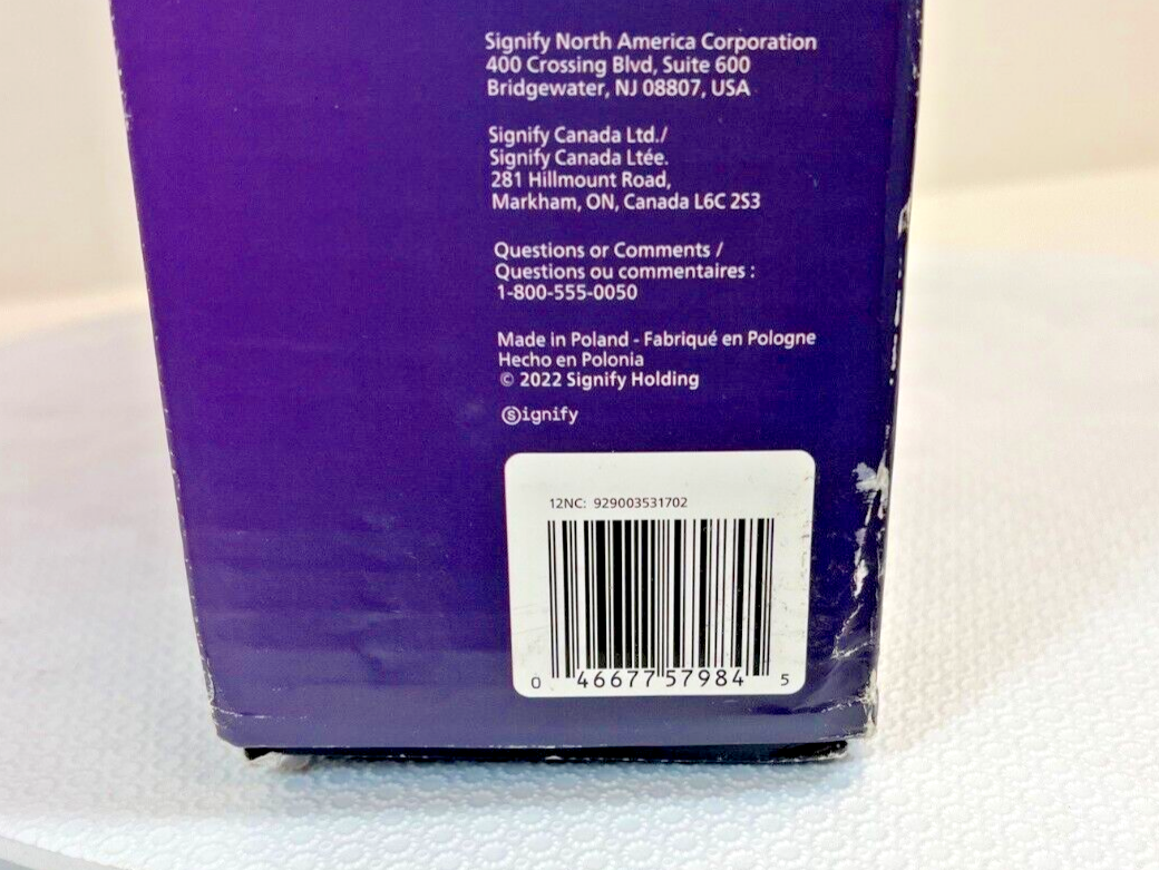 Used -Philips Hue Infuse Medium White and Color Ambiance Ceiling Light-Black