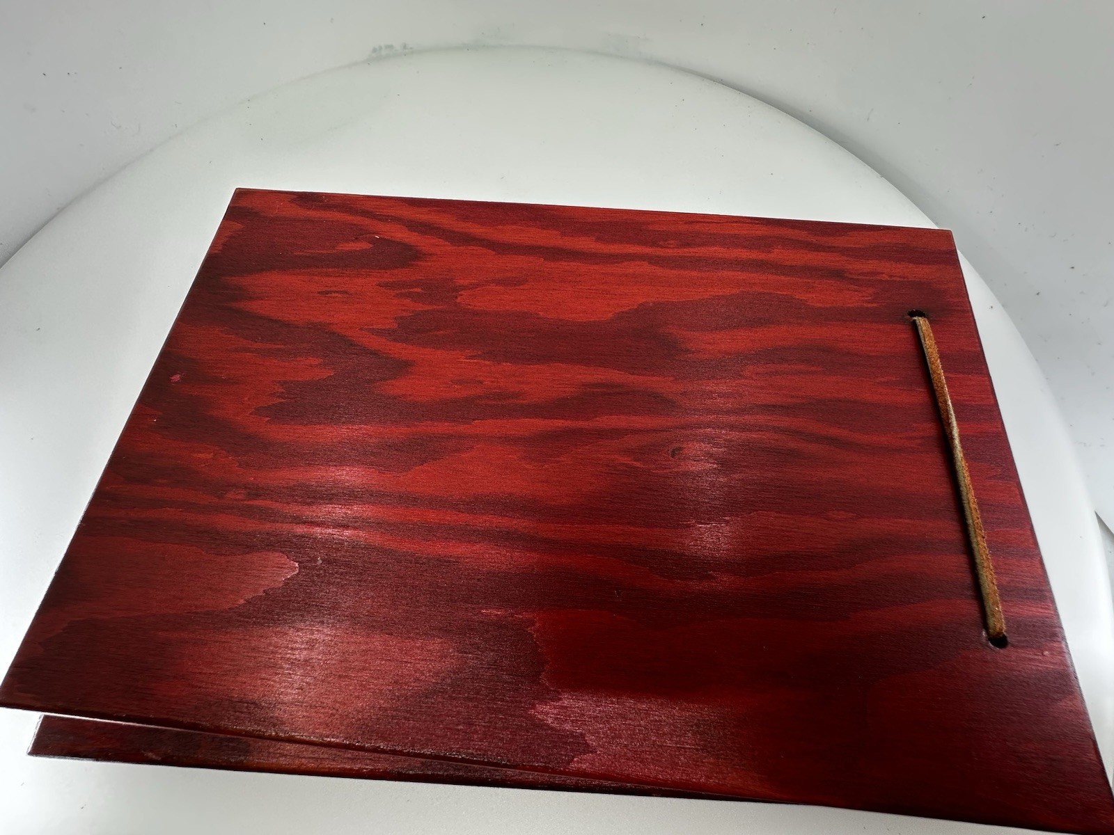 Vintage Our Honeymoon Photo Album Wood Flamingo Palm Tree Daytona Beach FL