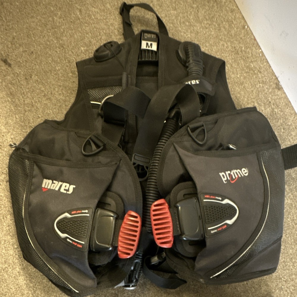 Mares Prime Buoyancy Compensator Device BCD Medium Black Scuba Diving Gear