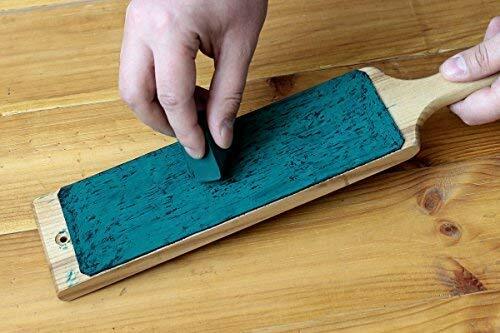 Leather Strop Paddle Strop Sharpening Knife Knives + Polish Compound BeaverCraft
