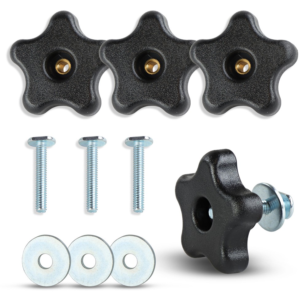 DCT | 5 Star Knobs Kit 5/16”-18 Threaded Knob Bolt with Knob Jig Knobs 4-Pack