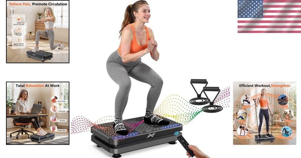 Vibration Plate Fitness Platform Exercise Machine with Remote Control