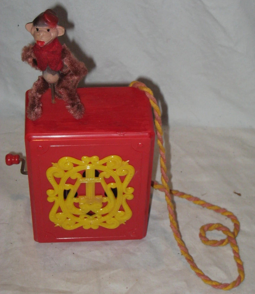 Marx Organ Grinder Dancing Monkey Toy Music Box Magic Puppet Tricks