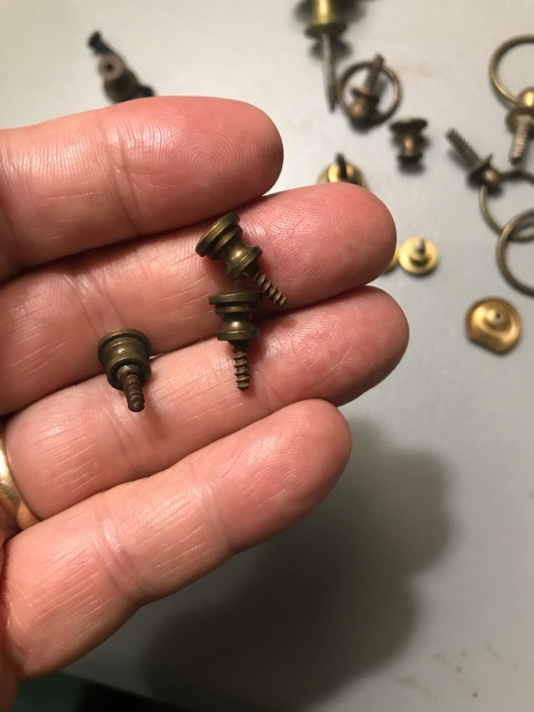 RARE 19th Century STLYE SOLID BRASS SMALL FEDERAL STYLE Original KNOBS Per knob