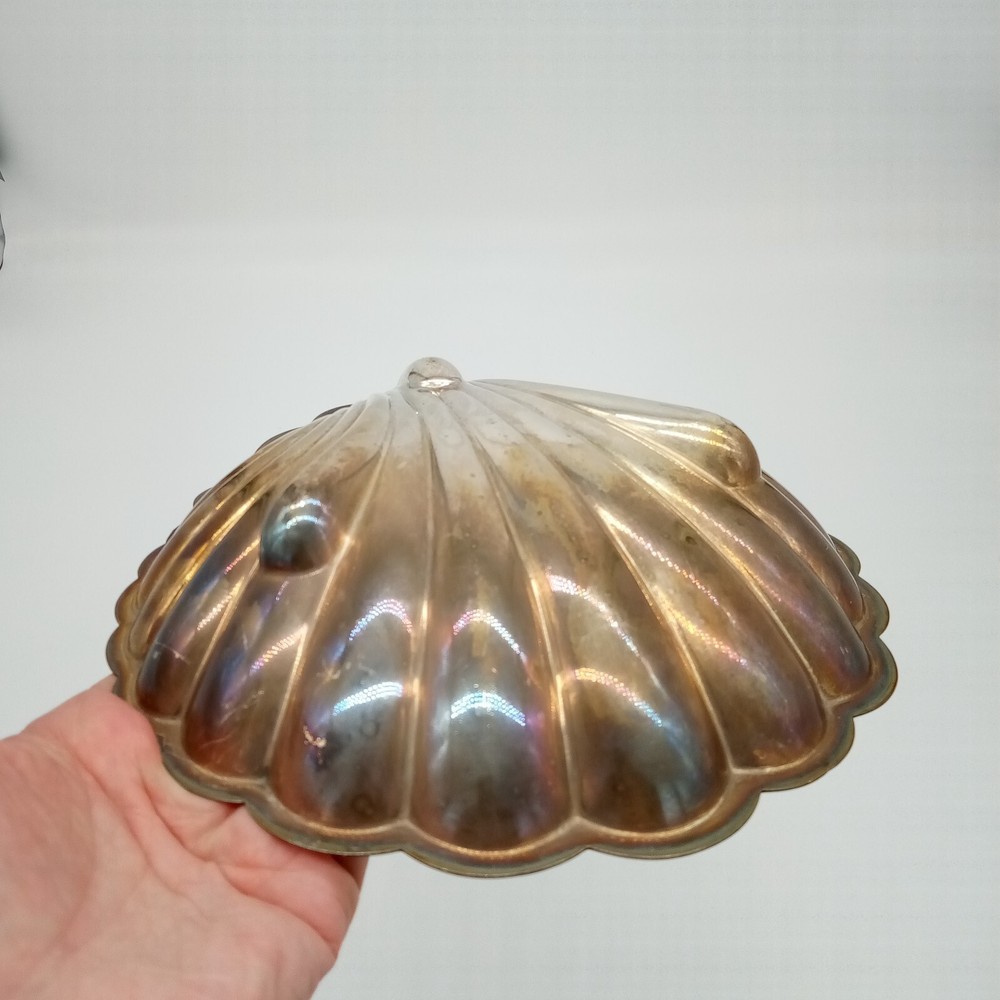 Vintage EBW & S Silverplate Shell Scallop Dish