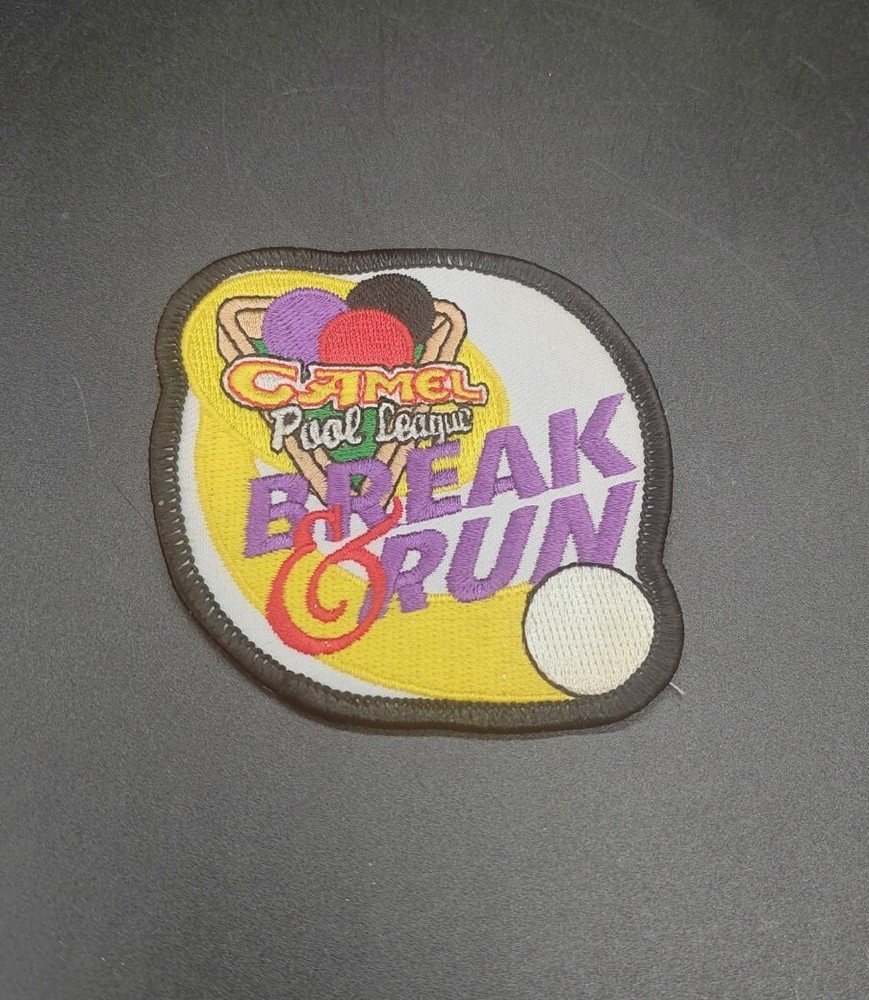 Camel Cigarettes Pool league patch Break & Run Billiards