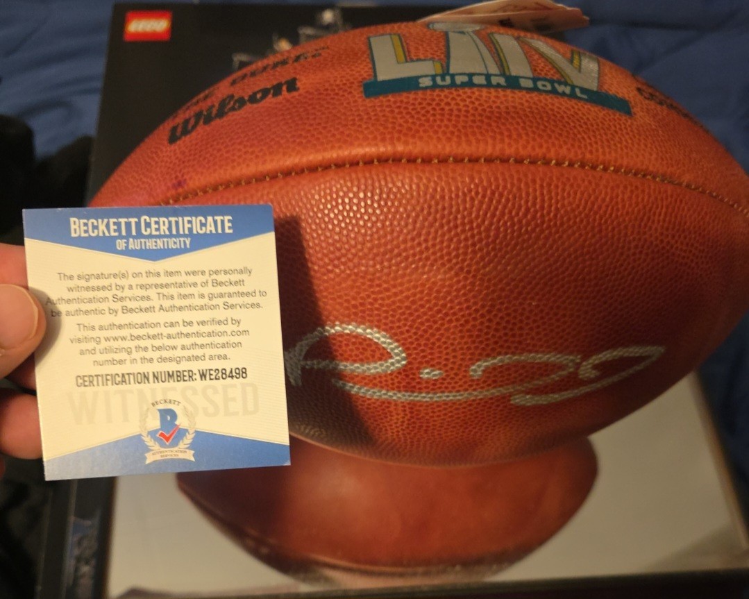 Patrick Mahomes Super Bowl Liv Signed Football Beckett COA