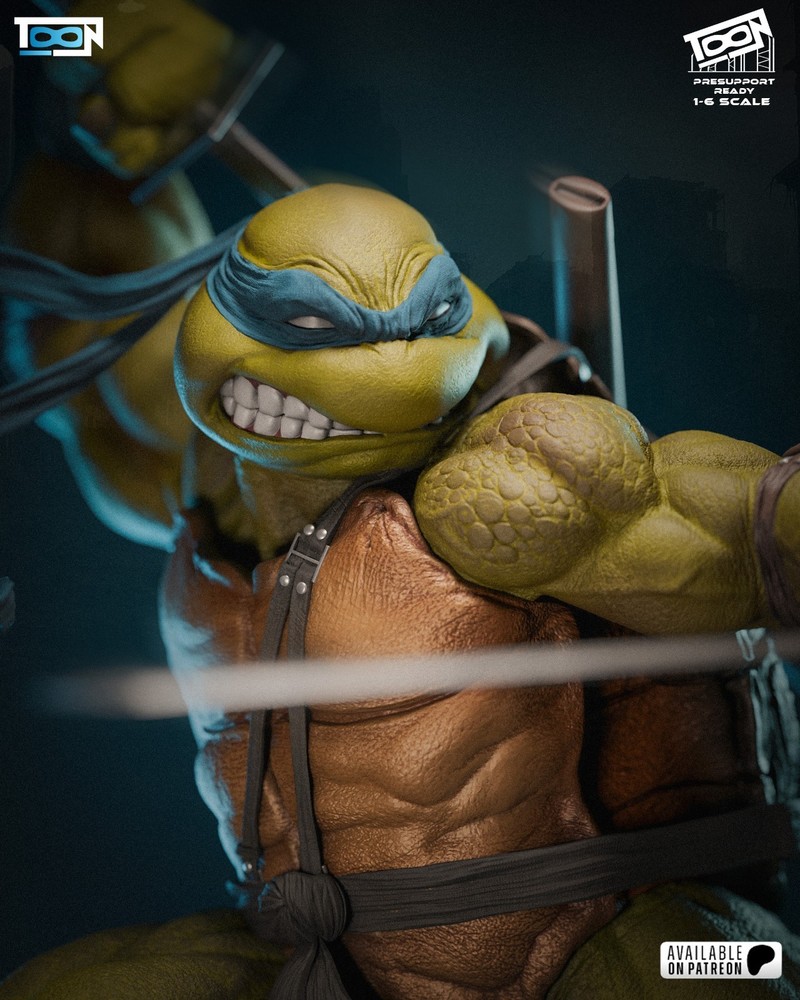 Leonardo TMNT Statue 3D Printed Kit Unpainted/Unassembled