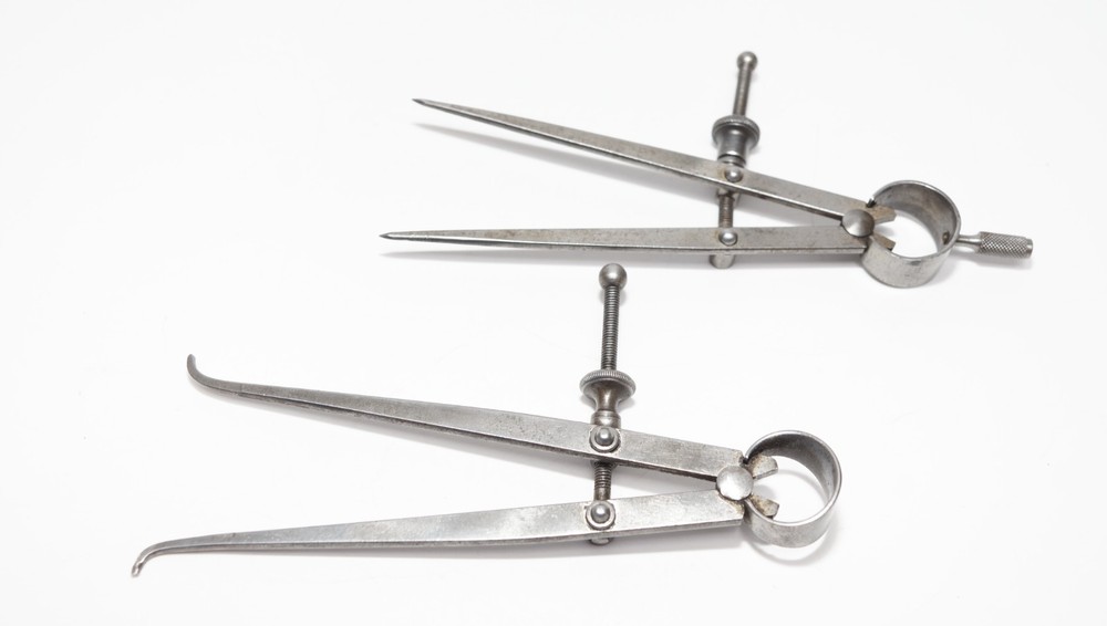 Starrett Flat Leg Divider & Internal Caliper Pair, USA
