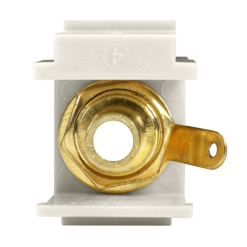 Construct Pro Solder Tab Keystone Jack Insert (Female Banana Plug, Light Almond)