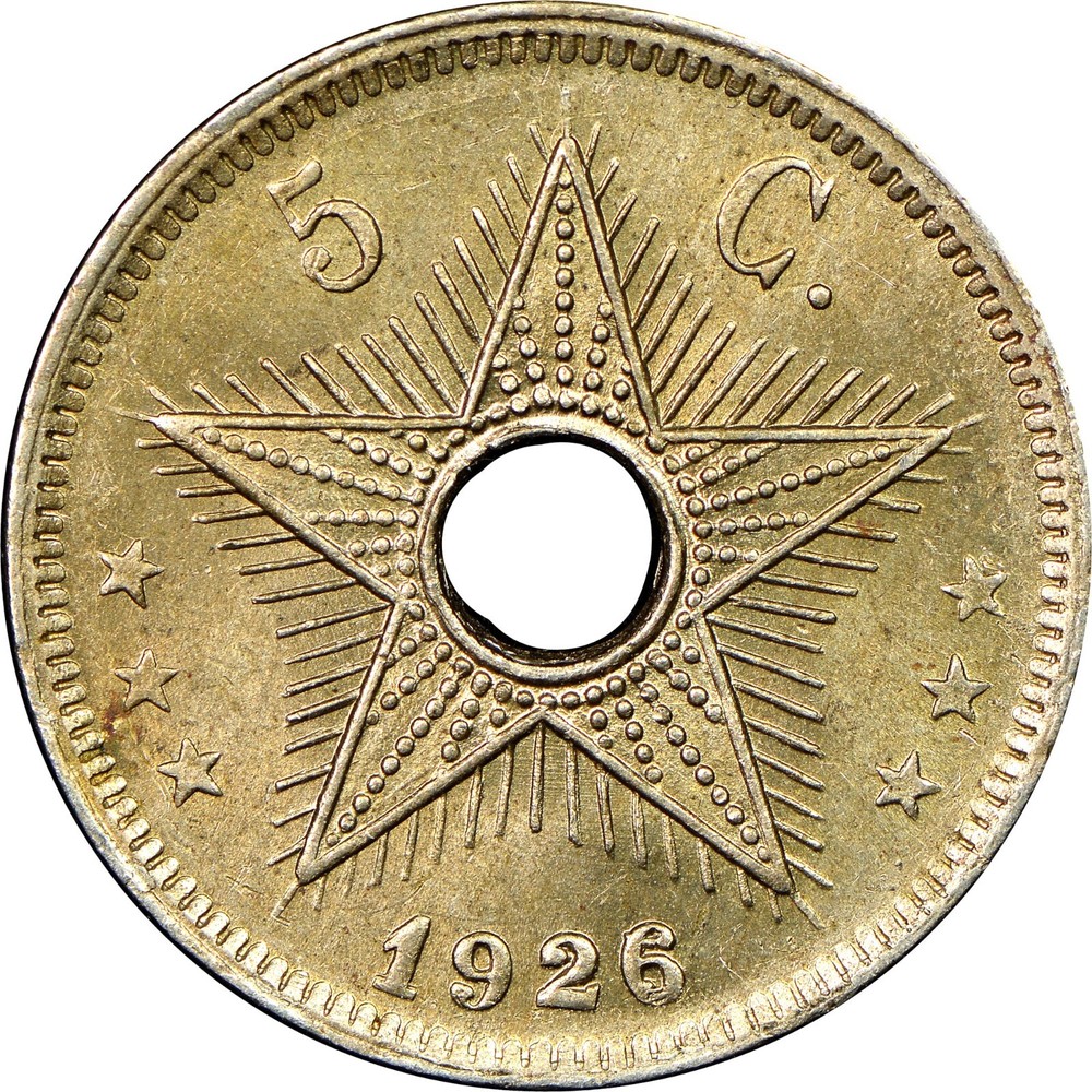 Belgian Congo 1926/5 - 5 Centimes NGC MS63