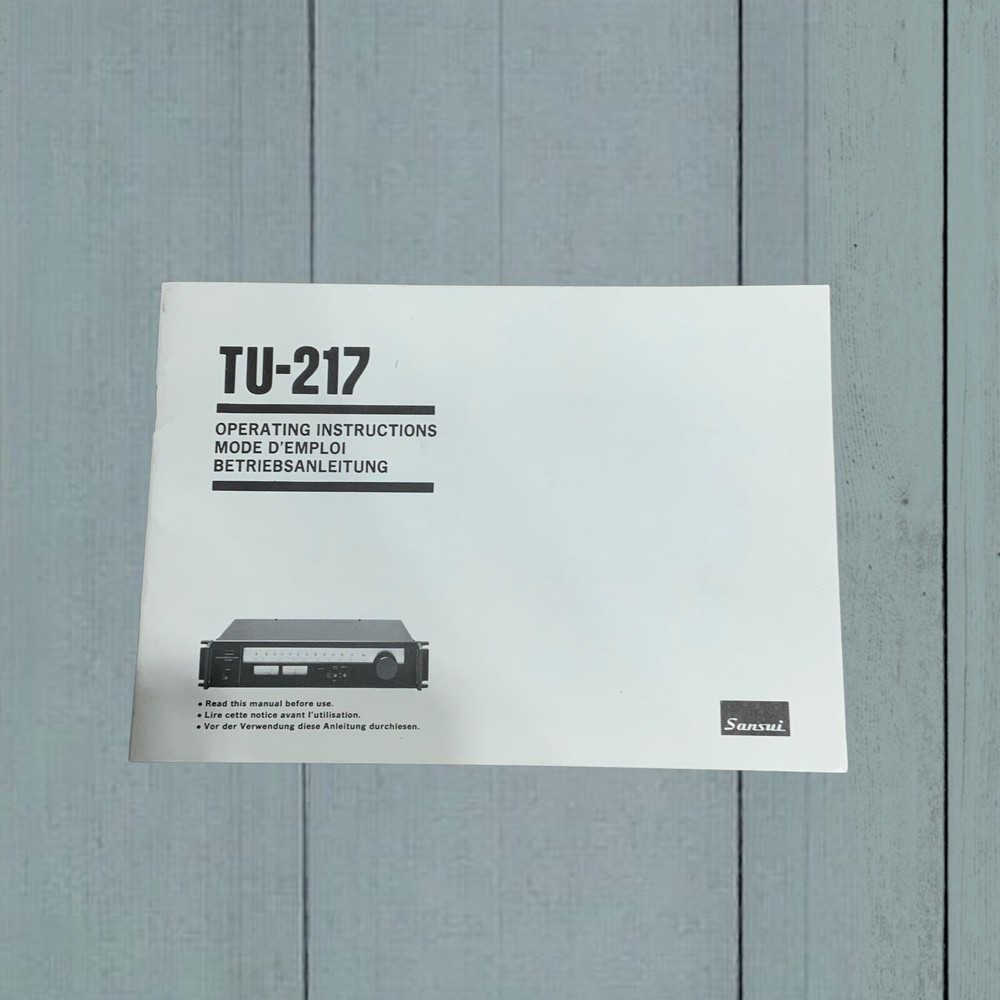 Sansui TU-217 Operating Instructions Manual
