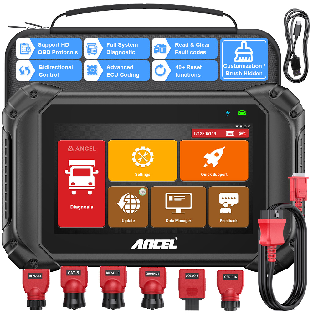 Heavy Duty Truck Diesel OBD Diagnostic Scanner Tool DPF Regen Parameter Setting