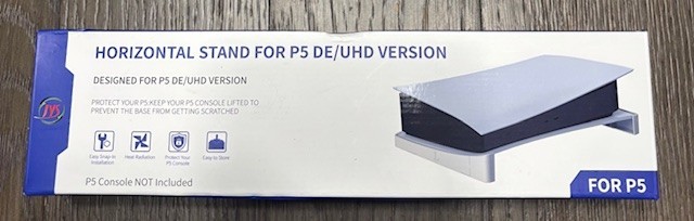 Horizontal Stand for PS5 Console DE/UHD Version – White Base Support Bracket – C