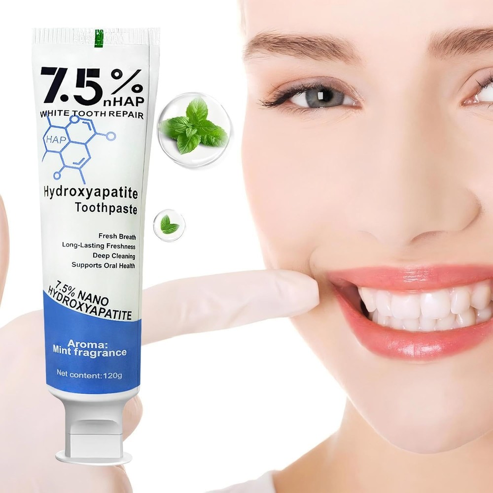 7.5% Hydroxyapatite Toothpaste for Advanced Enamel Protection, Appropriate for S
