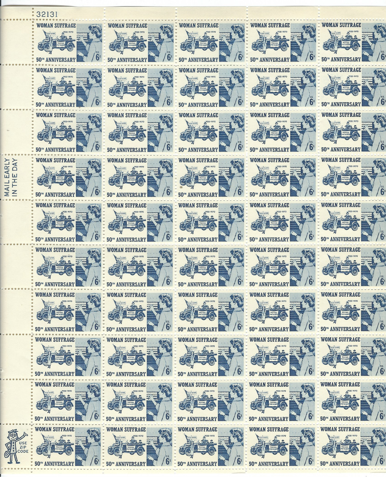Scott #1406...6 Cent...Women Suffrage...Sheet of 50