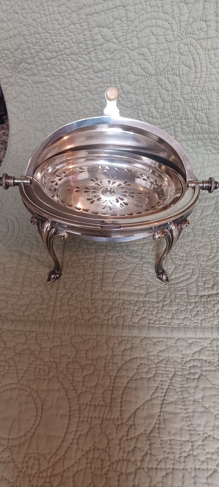 ANTIQUE JAMES DIXON & SONS ROLL TOP BUFFET SERVER