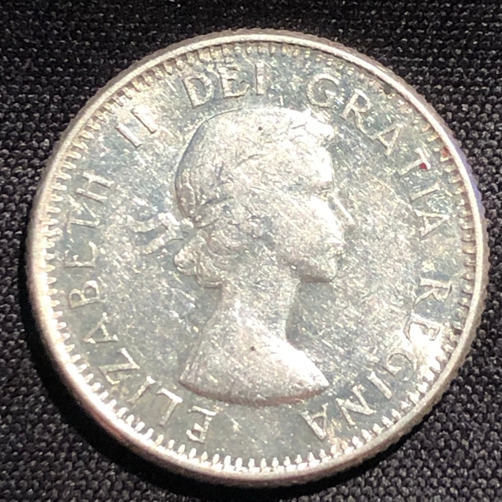 1960 Canada 10 Cent Proof Like Silver Coin - XF (Extra Fine) condition
