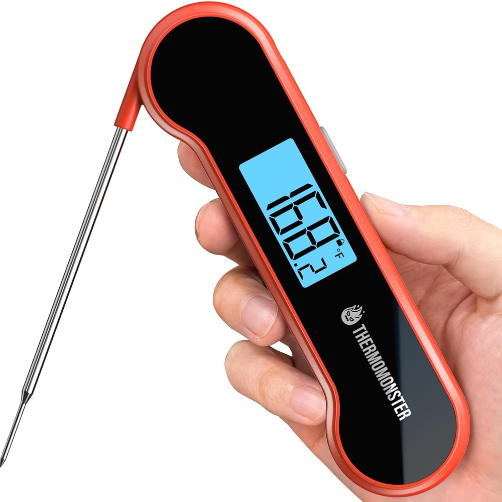 Instant Read Digital Meat Thermometer with ±0.5℉ Precision - Red