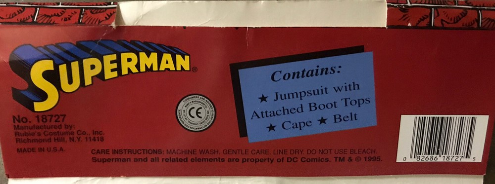 Superman Costume Child Size Med