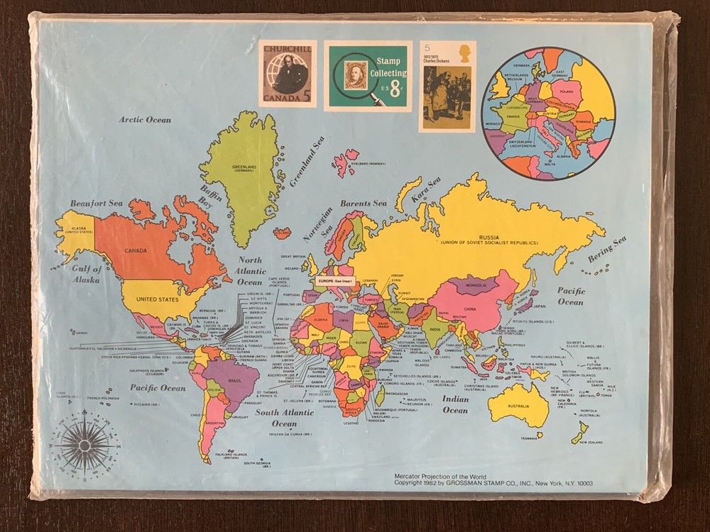 1982 GALAXY WORLD STAMP ALBUM SPACE FOR THOUSANDS OF WORLD-WIDE STAMPS EMPTY