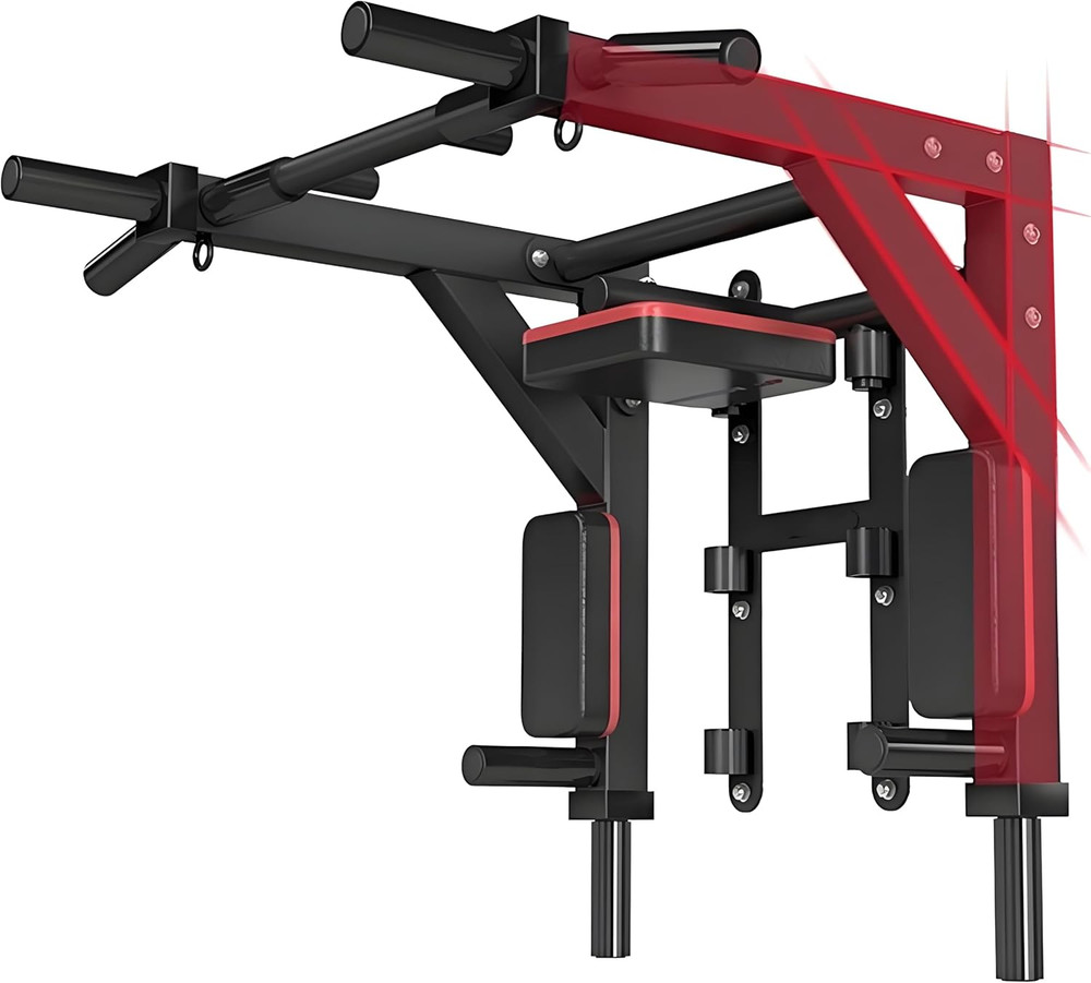 Wall-Mounted Pull-Up Bar & Dip Station 800LBS