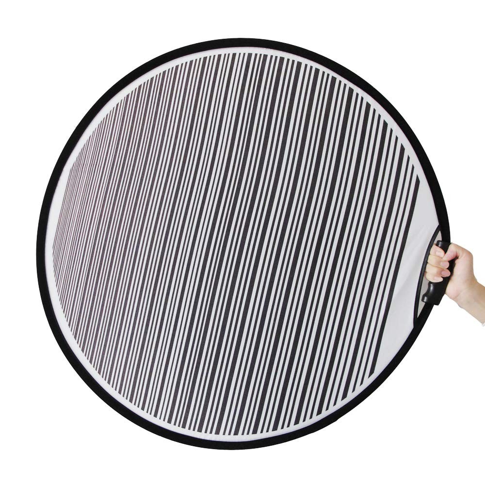80cm Circular Striped Flexible Foldable PDR Lined Light Reflector Board Dent ...