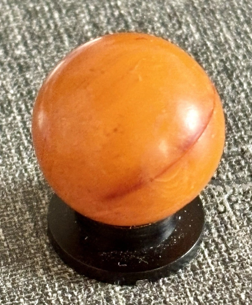 Antique Amber Bakelite Bead .72”