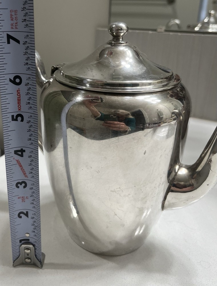 Vintage Silver On Copper Teapot