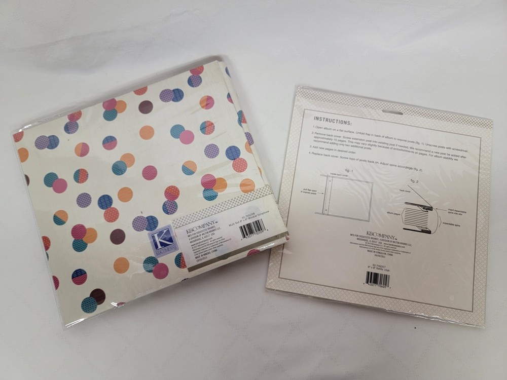 K&Company Scrapbook Multi Dot 8" x 8" window scrapbook