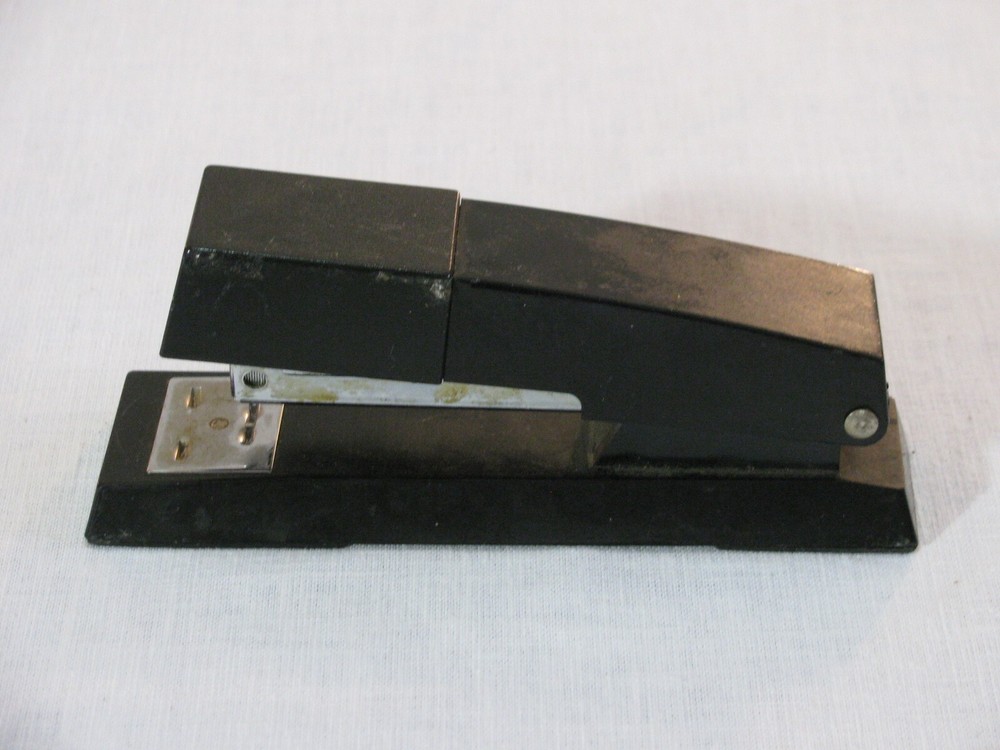Vtg Bostitch Desk Stapler, Black, Works rr