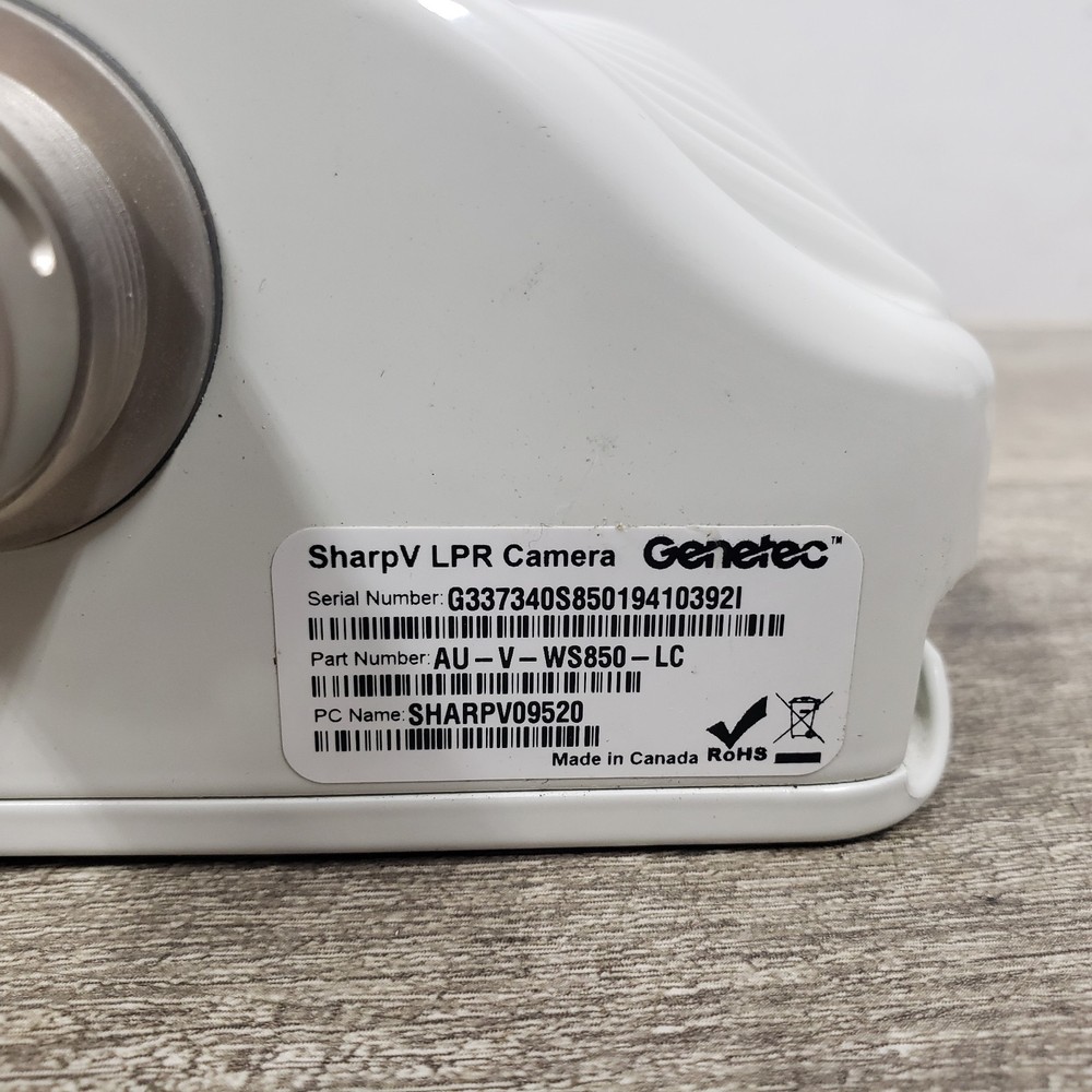 Genetec SharpV LPR Camera A-UV-WS850-LC (SHARPV09520) AutoVu -Untested-