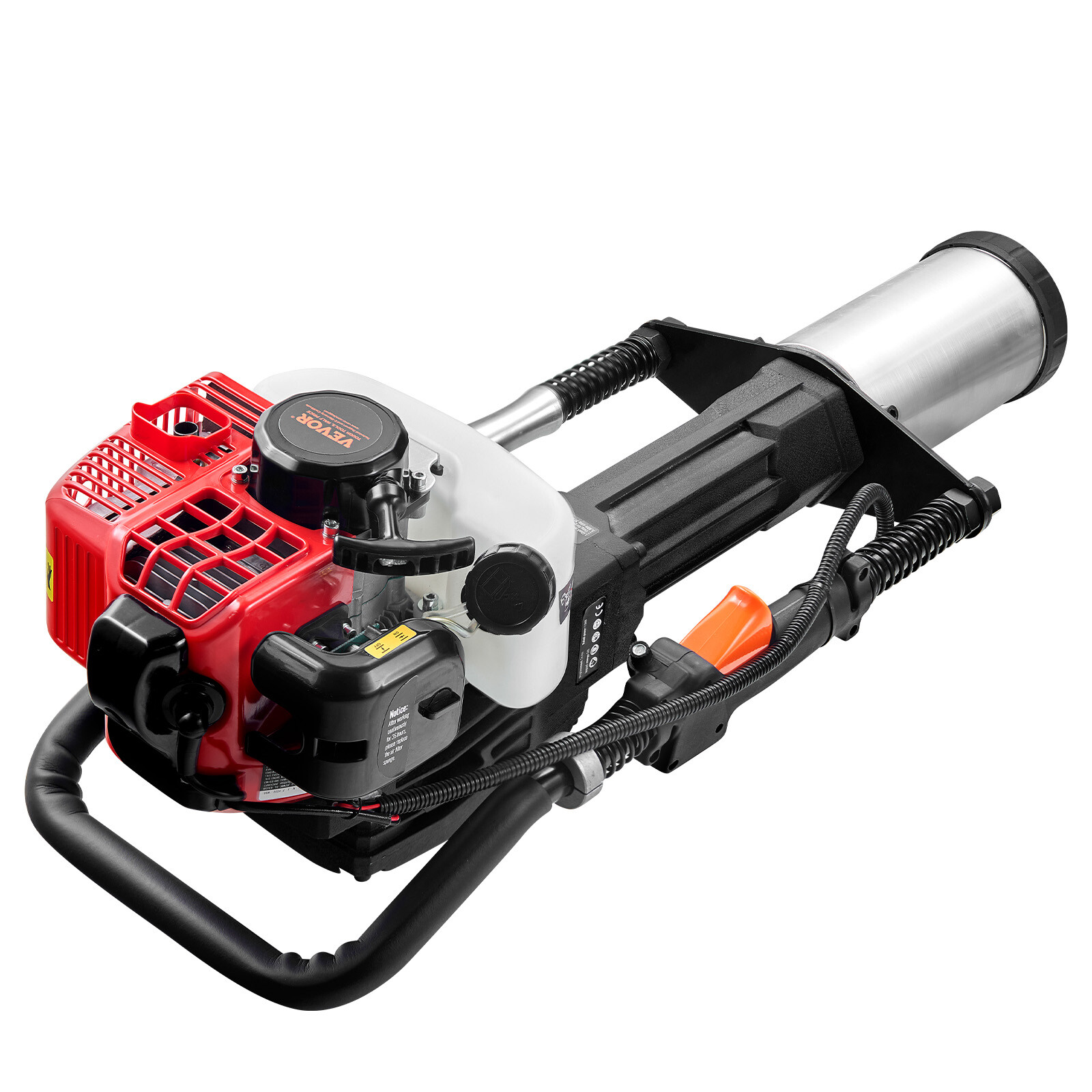 VEVOR 52cc Gas Powered T Post Driver 2-Stroke Fence Pile Pounder Gasoline Engine