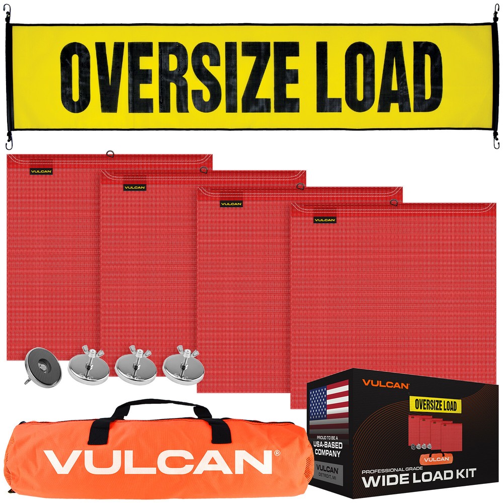 VULCAN Basic Oversize Load Stretch Cord Banner, Flags & Magnets Kit