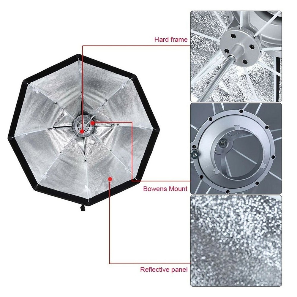Godox SB-GUE 47"/120cm Octagon Softbox Light Diffuser Reflector + Honeycomb Grid