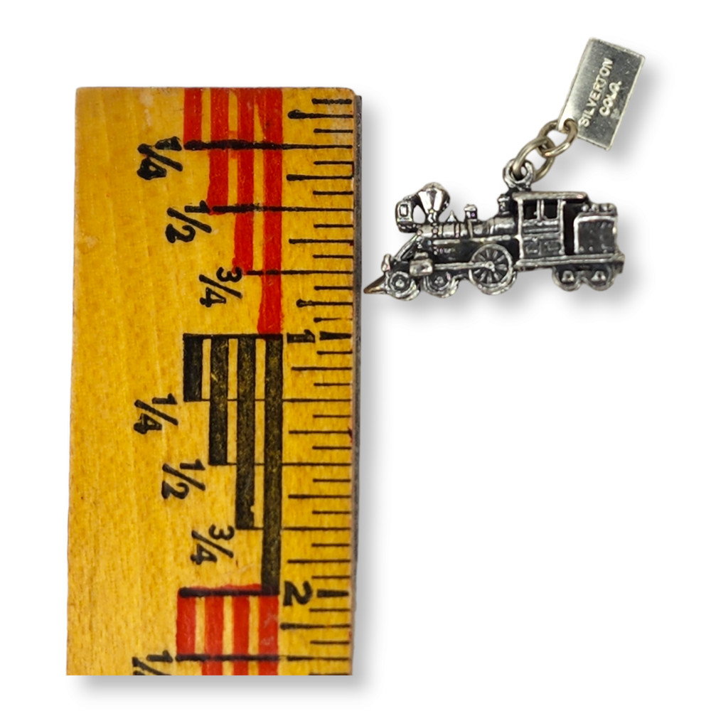 Sterling Silver 925 Sunbell Silverton CO Train Engine Charm