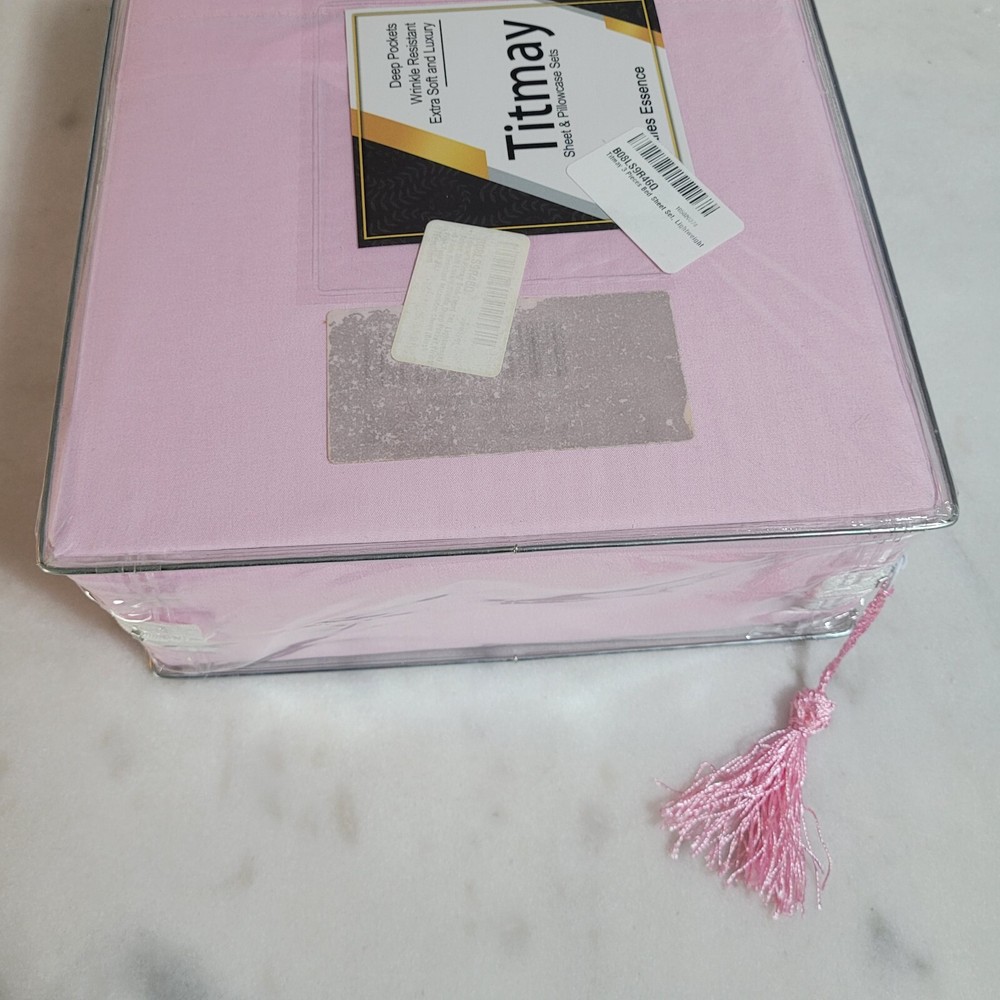 Titmay Twin Pink Sheet & Pillow Case set