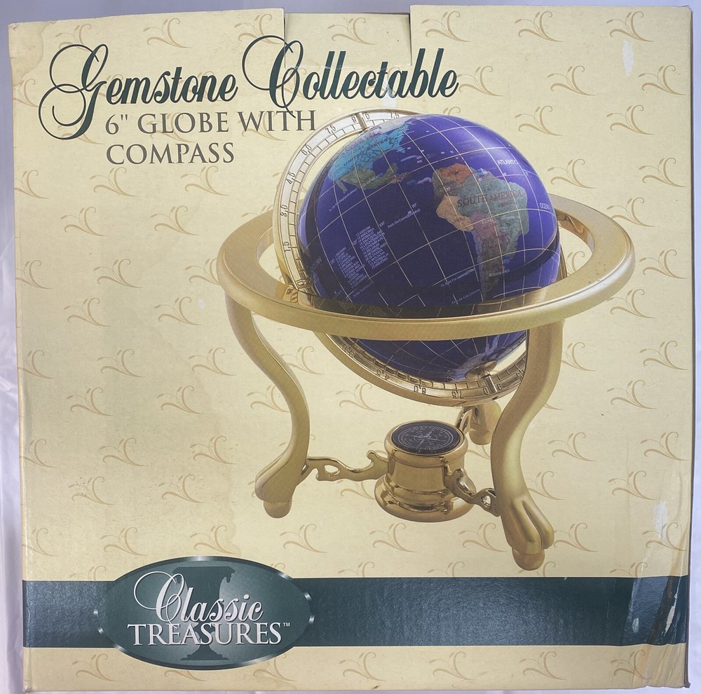 6” GLOBE WITH COMPASS CLASSIC TREASURES