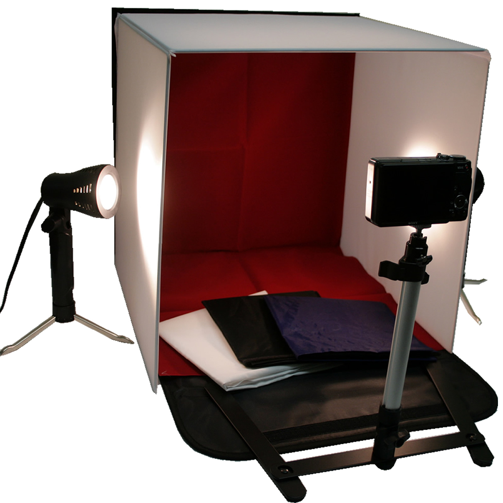 New 50w Photo Studio 16" Photography Lighting Tent Kit Backdrop Cube In A Box