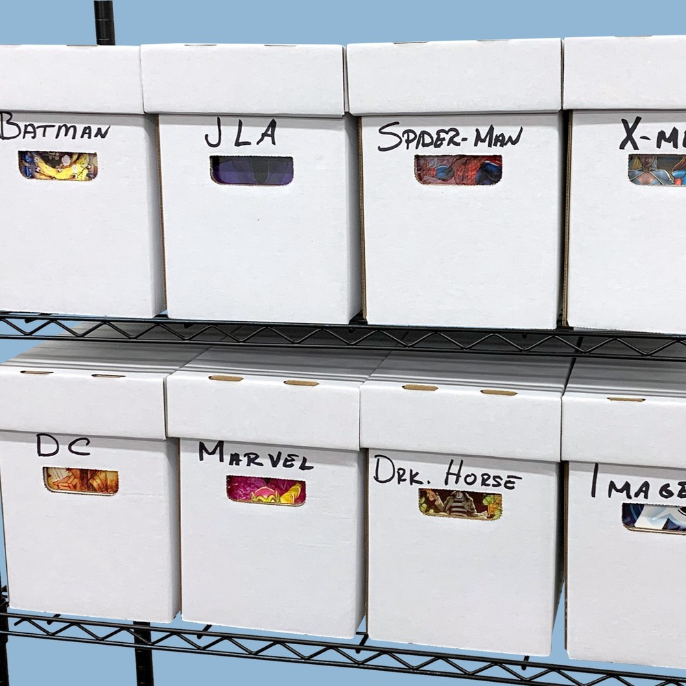 Bundle 10 BCW Short Cardboard Comic Book Storage Boxes box holds 150-175 comics