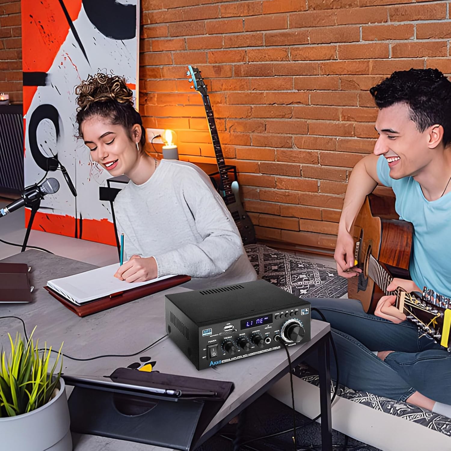 Stereo Receiver & Amplifier Home Audio Amp, AK45 Bluetooth Receiver for Home NEW