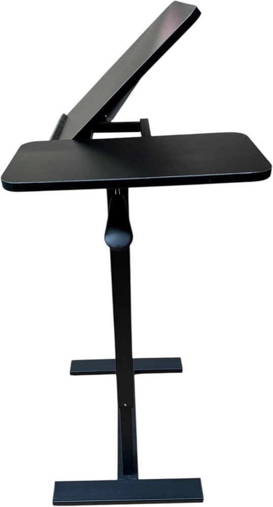 Rolling Laptop Desk Adjustable Height Computer Table Stand up Office Workstation