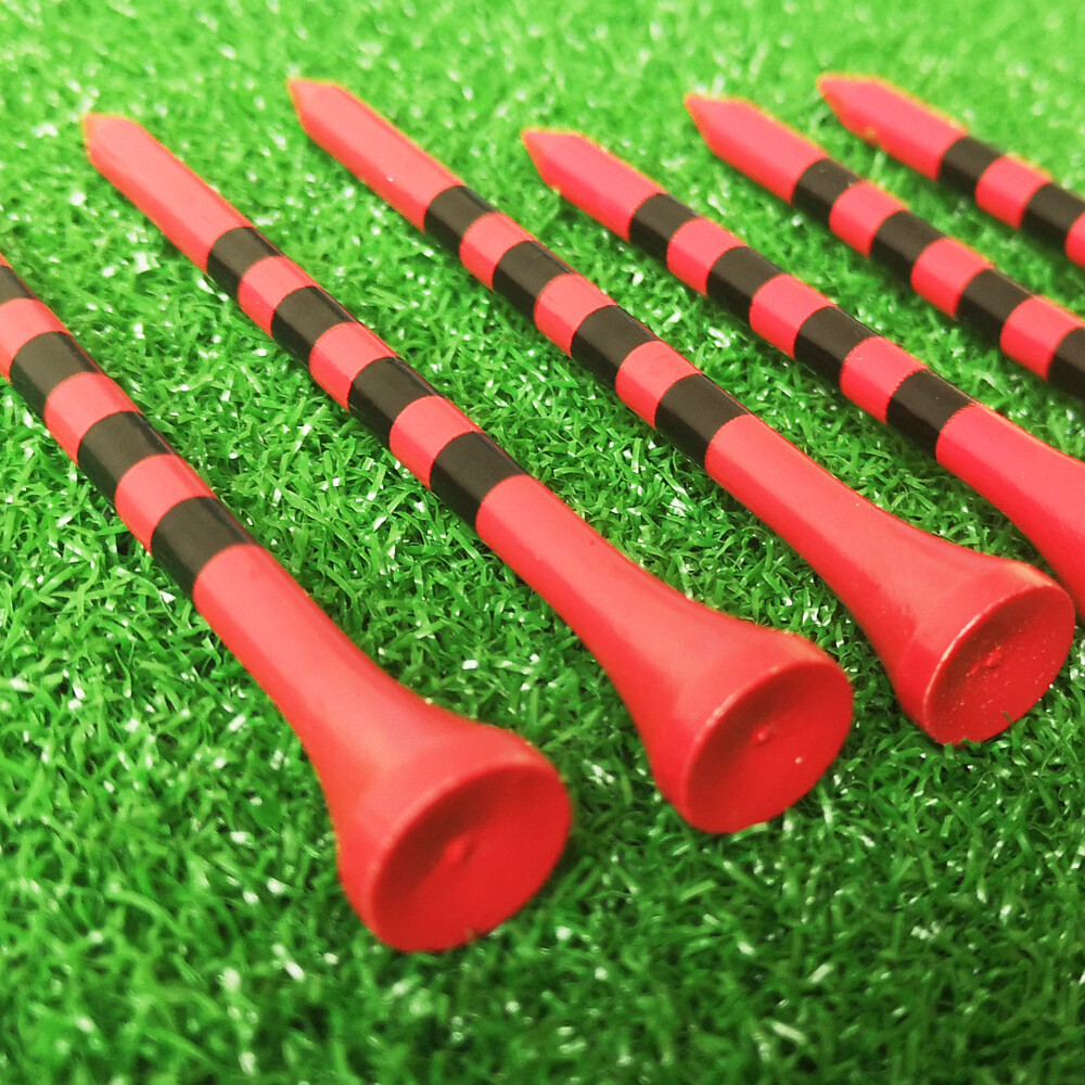 100pcs/pack Bamboo golf tees red white Practice game ball tee multi colours new